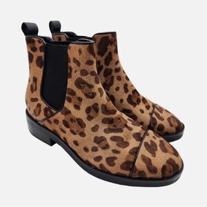 Cole Haan Mara Grand Leopard Print Calf Hair Chelsea Ankle Boot Sz 9
